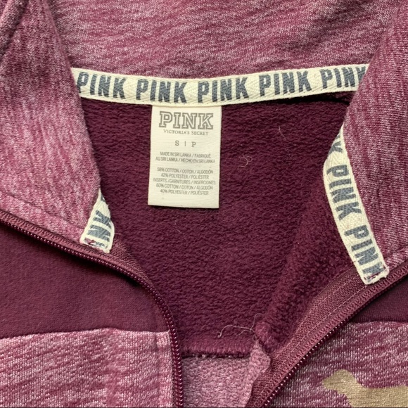 Victoria Secret Pink Maroon Pullover Size Small - Picture 4 of 16